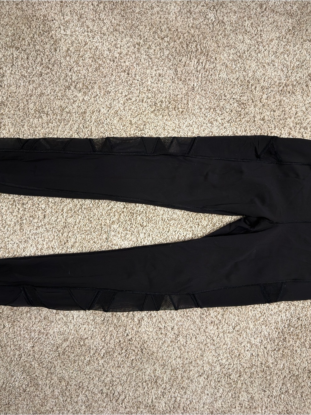 Black lululemon Leggings with Mesh Insets